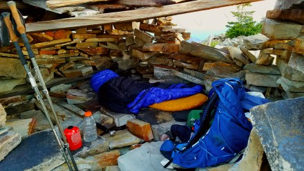 Bivvy atop Abercrombie Mtn, WA